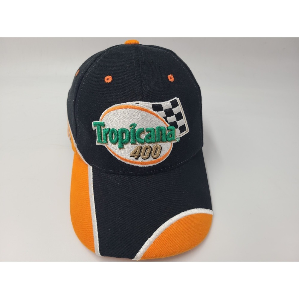Vintage Tropicana 400 Chicagoland Speedway Chase Adjustable Hat Cap NASCAR Black